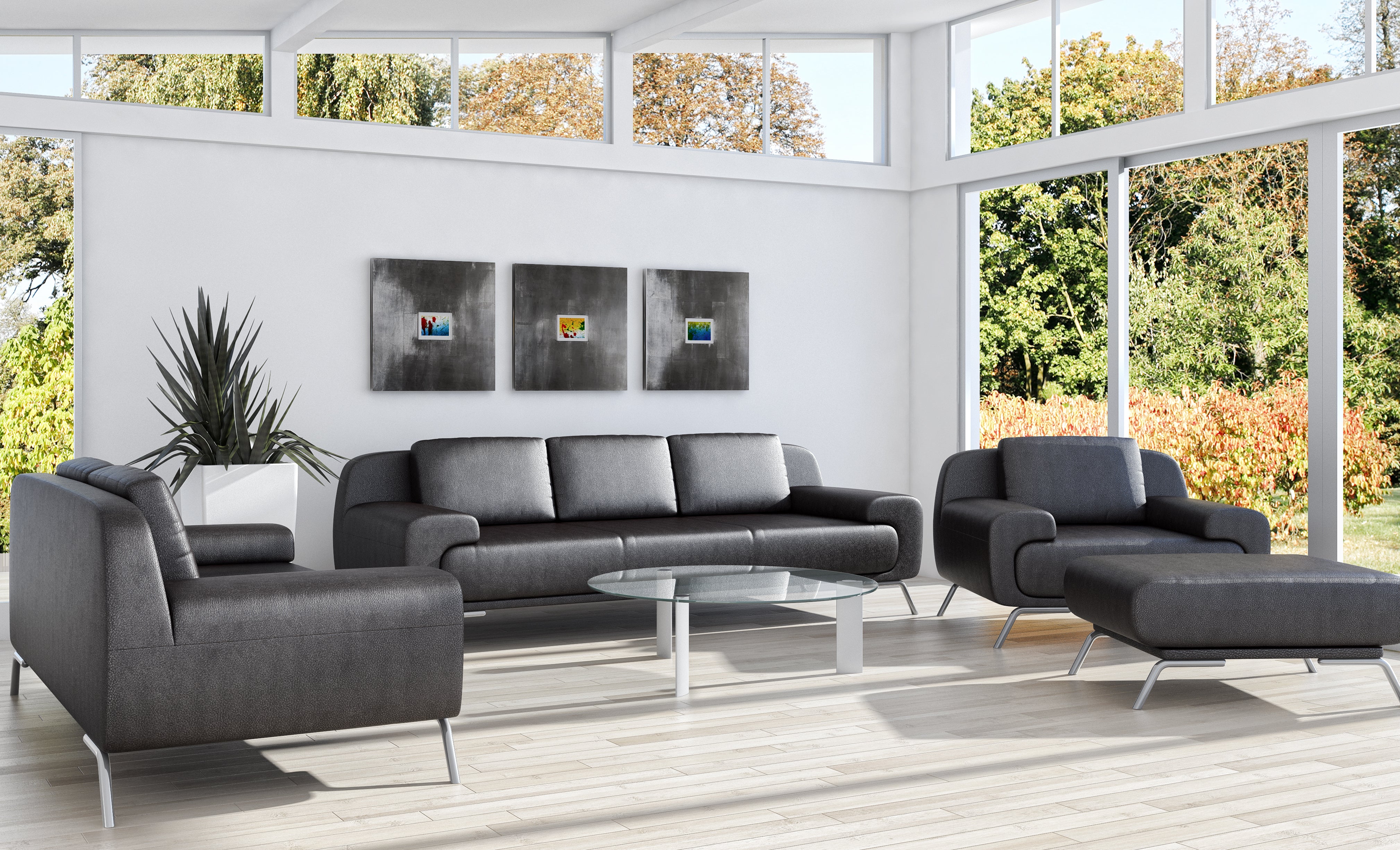 TaylorFam Modern 3-Piece Living Room Set